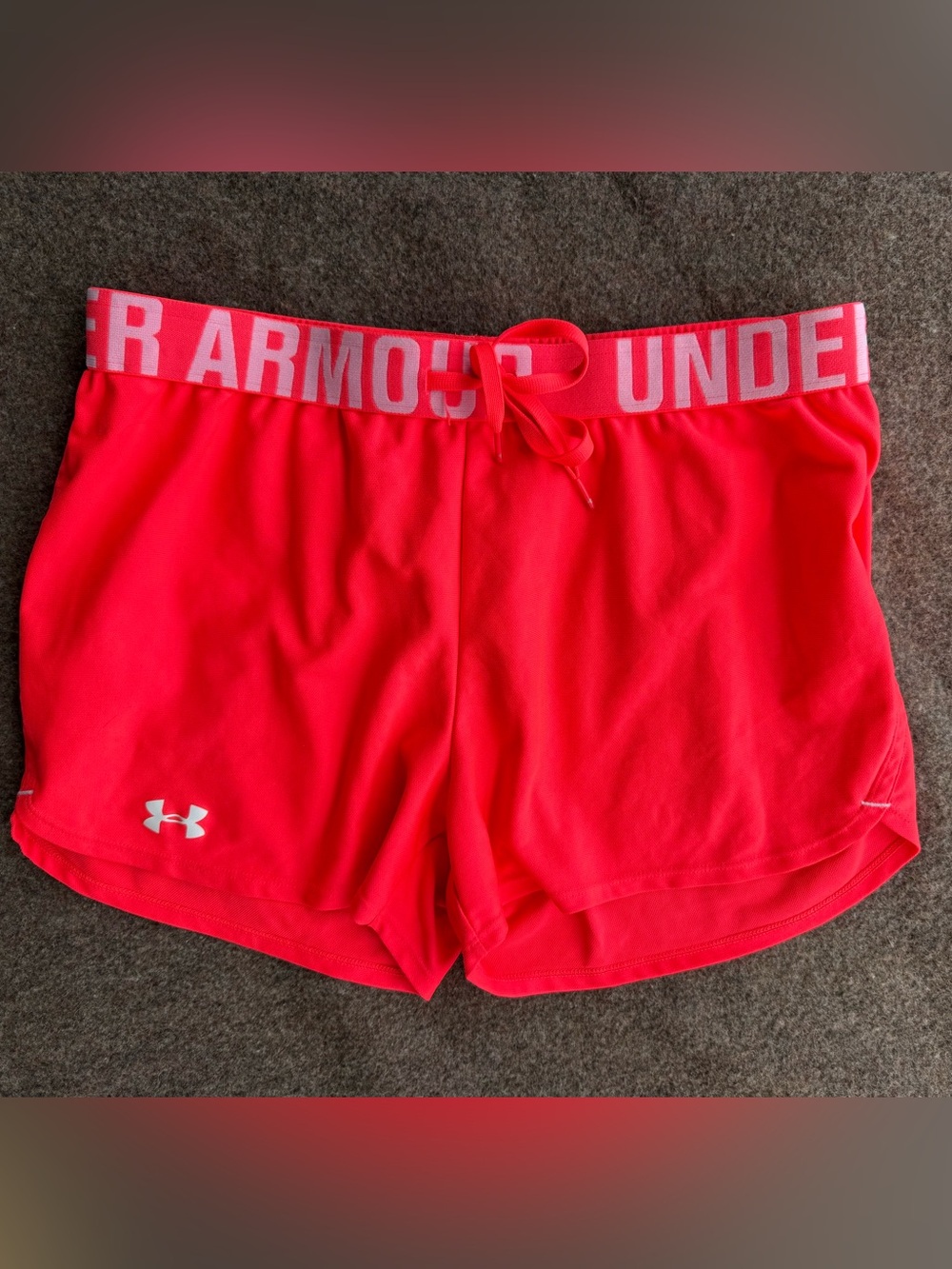 Under Armour Women's Bright Neon coral Athletic Shorts